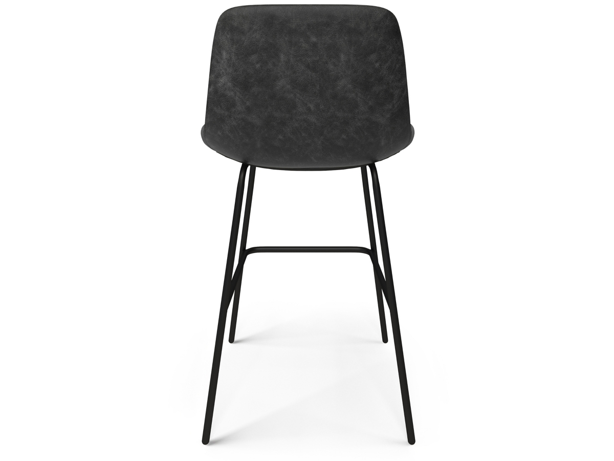 Simpli Home Jolie Counter Height Bar Stool (Set of 2), Charcoal Gray, large
