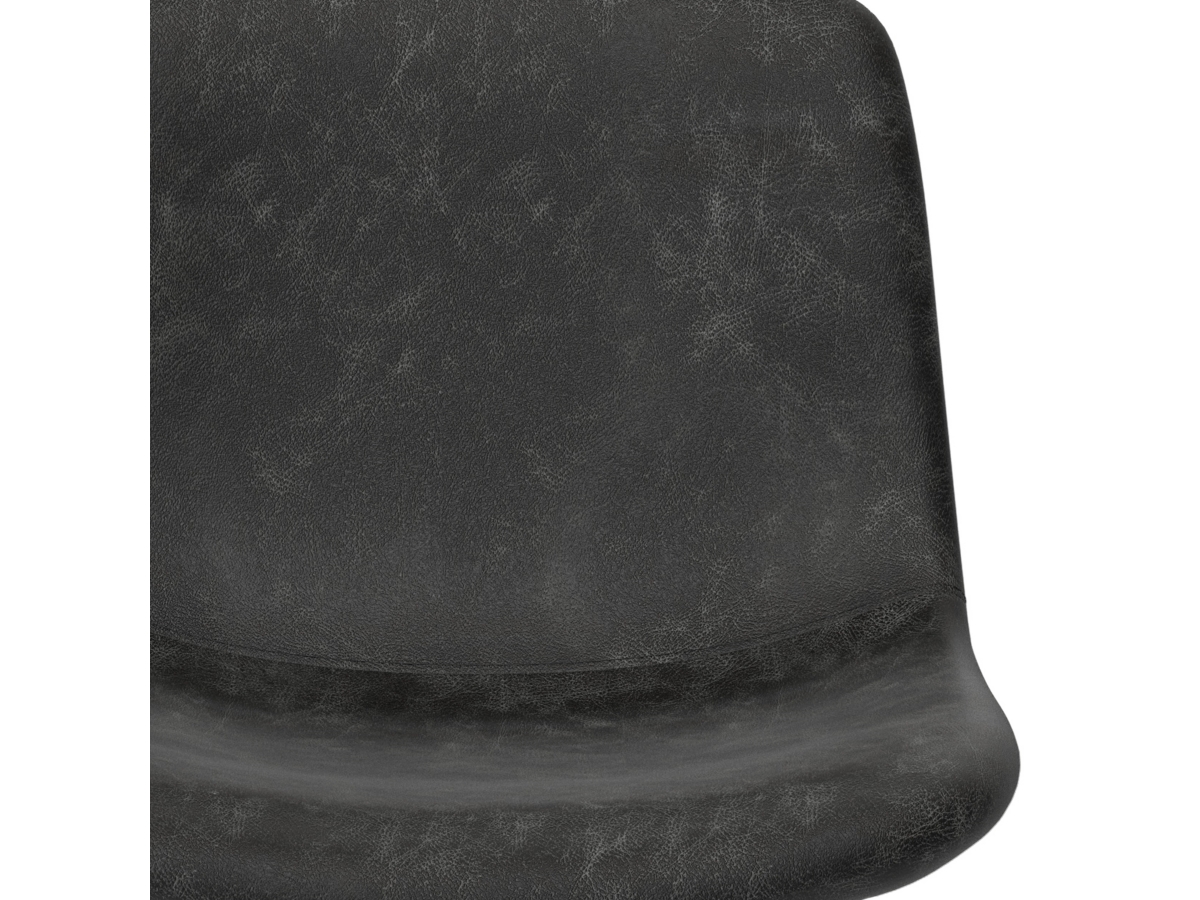 Simpli Home Jolie Counter Height Bar Stool (Set of 2), Charcoal Gray, large