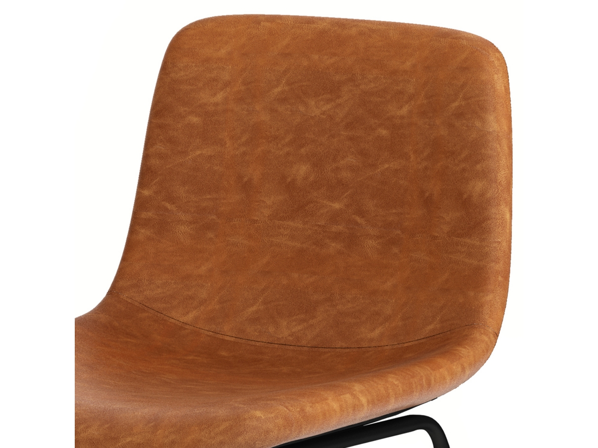 Simpli Home Jolie Counter Height Bar Stool (Set of 2), Camel Brown, large