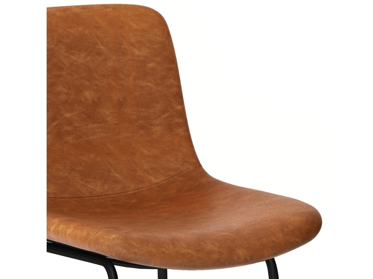 Simpli Home Jolie Counter Height Bar Stool (Set of 2), Camel Brown, large