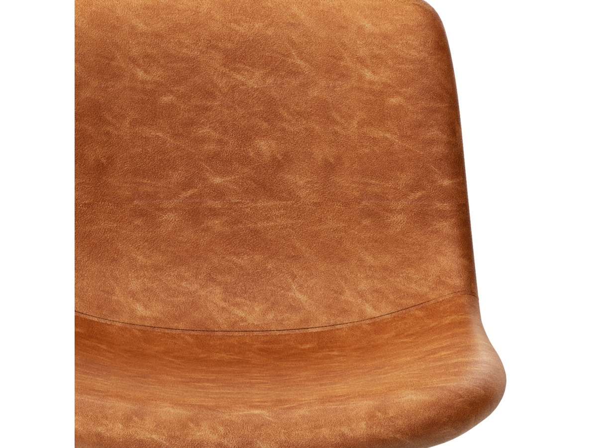 Simpli Home Jolie Counter Height Bar Stool (Set of 2), Camel Brown, large