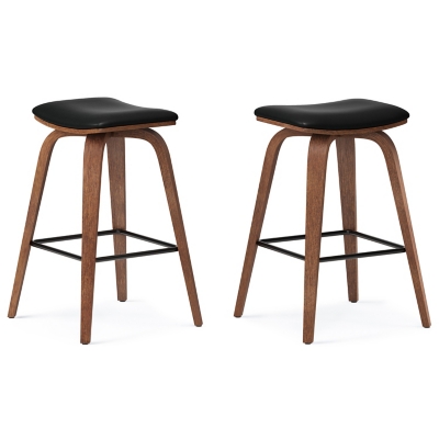 Simpli Home Larsen Saddle Bar Stool (Set of 2), , large