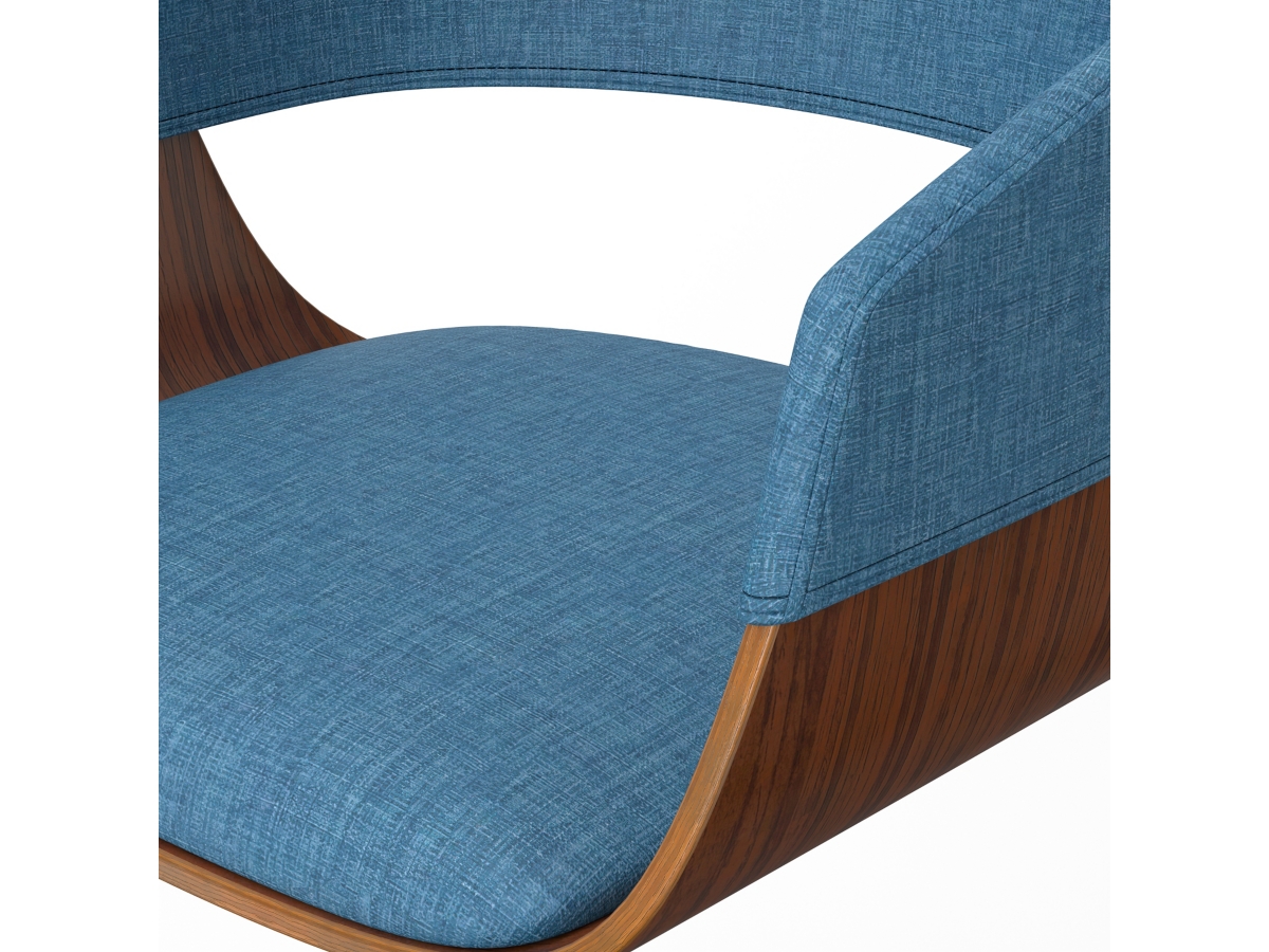 Simpli Home Lowell Adjustable Swivel Bar Stool, Blue, large