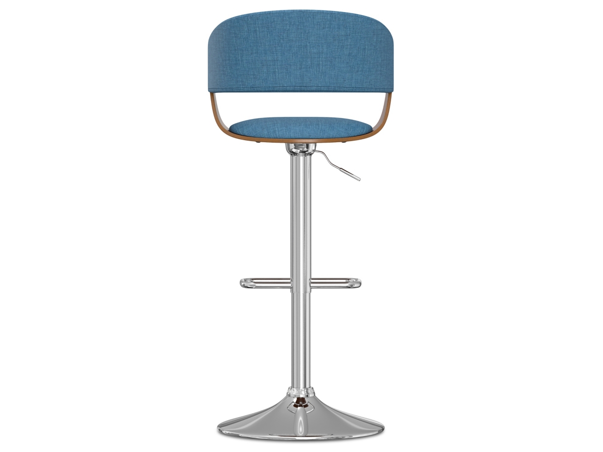 Simpli Home Lowell Adjustable Swivel Bar Stool, Blue, large