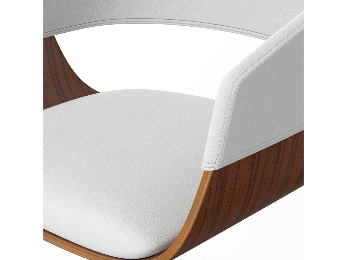 Simpli Home Lowell Adjustable Swivel Bar Stool, White, large