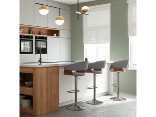 Simpli Home Lowell Adjustable Swivel Bar Stool