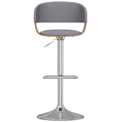 Simpli Home Lowell Adjustable Swivel Bar Stool, Light Gray, large