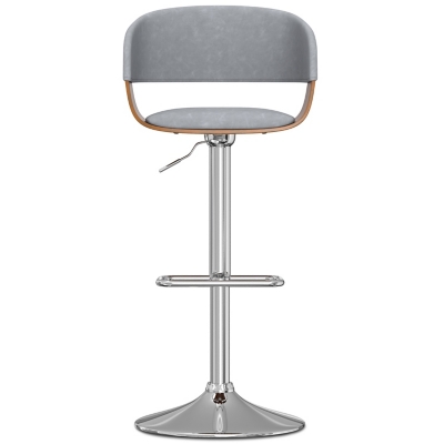 Simpli Home Lowell Adjustable Swivel Bar Stool, Stone Gray, large