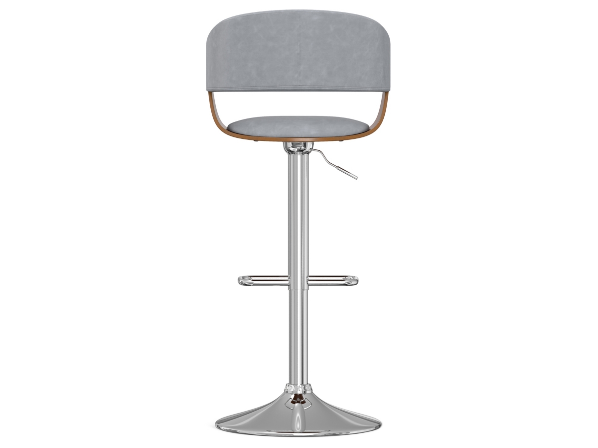 Simpli Home Lowell Adjustable Swivel Bar Stool, Stone Gray, large