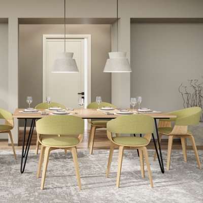 Simpli Home Lowell Dining Chair, Green, large