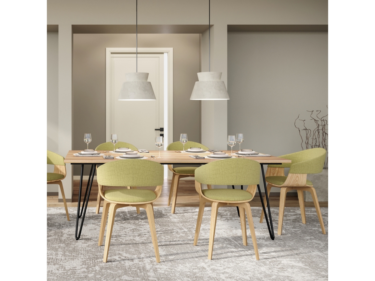 Simpli Home Lowell Dining Chair, Green, large