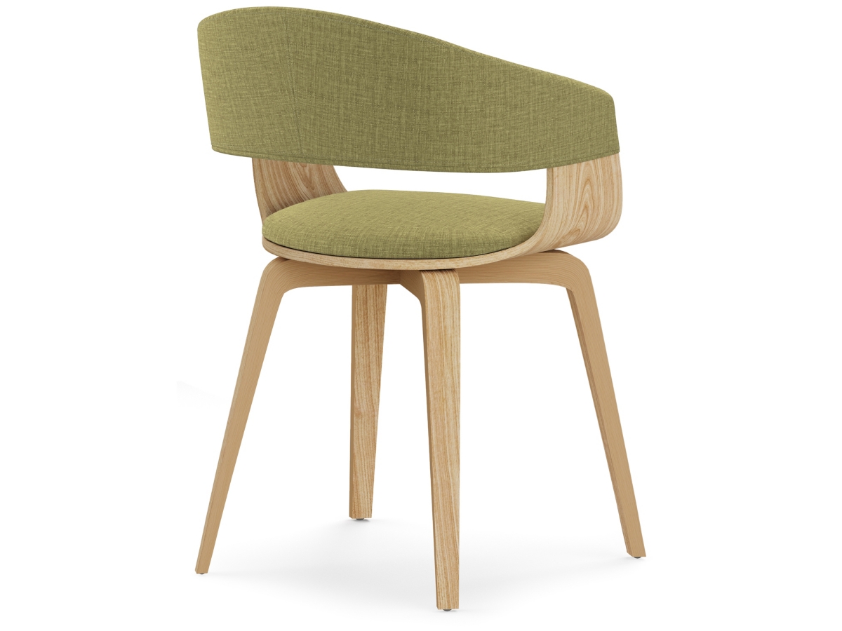 Simpli Home Lowell Dining Chair, Green, large