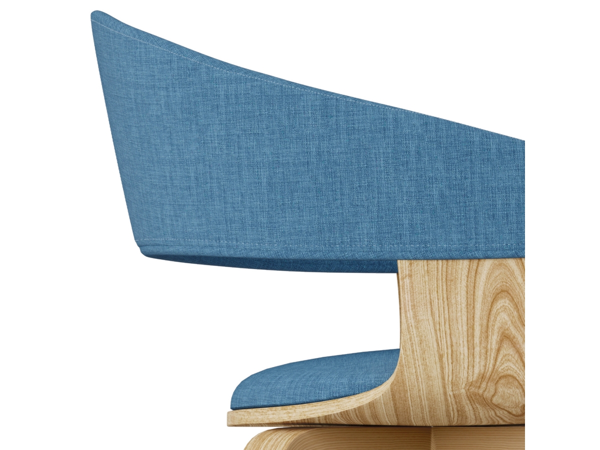 Simpli Home Lowell Dining Chair, Blue, large