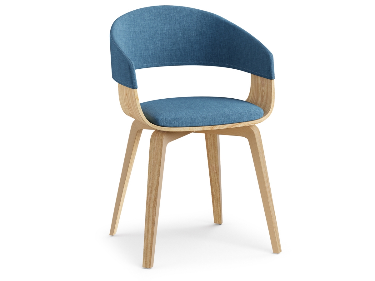 Simpli Home Lowell Dining Chair, Blue, large