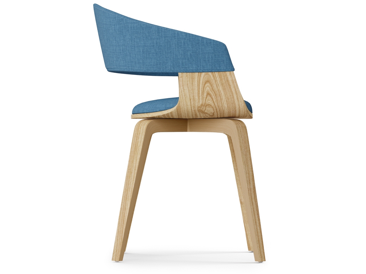 Simpli Home Lowell Dining Chair, Blue, large