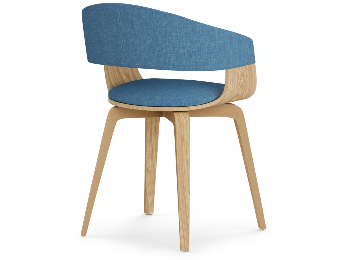 Simpli Home Lowell Dining Chair, Blue, large