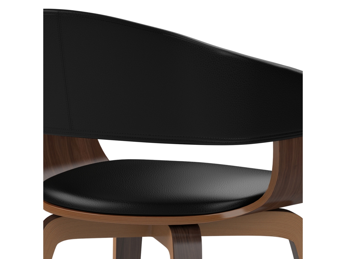 Simpli Home Lowell Dining Chair, Black, large