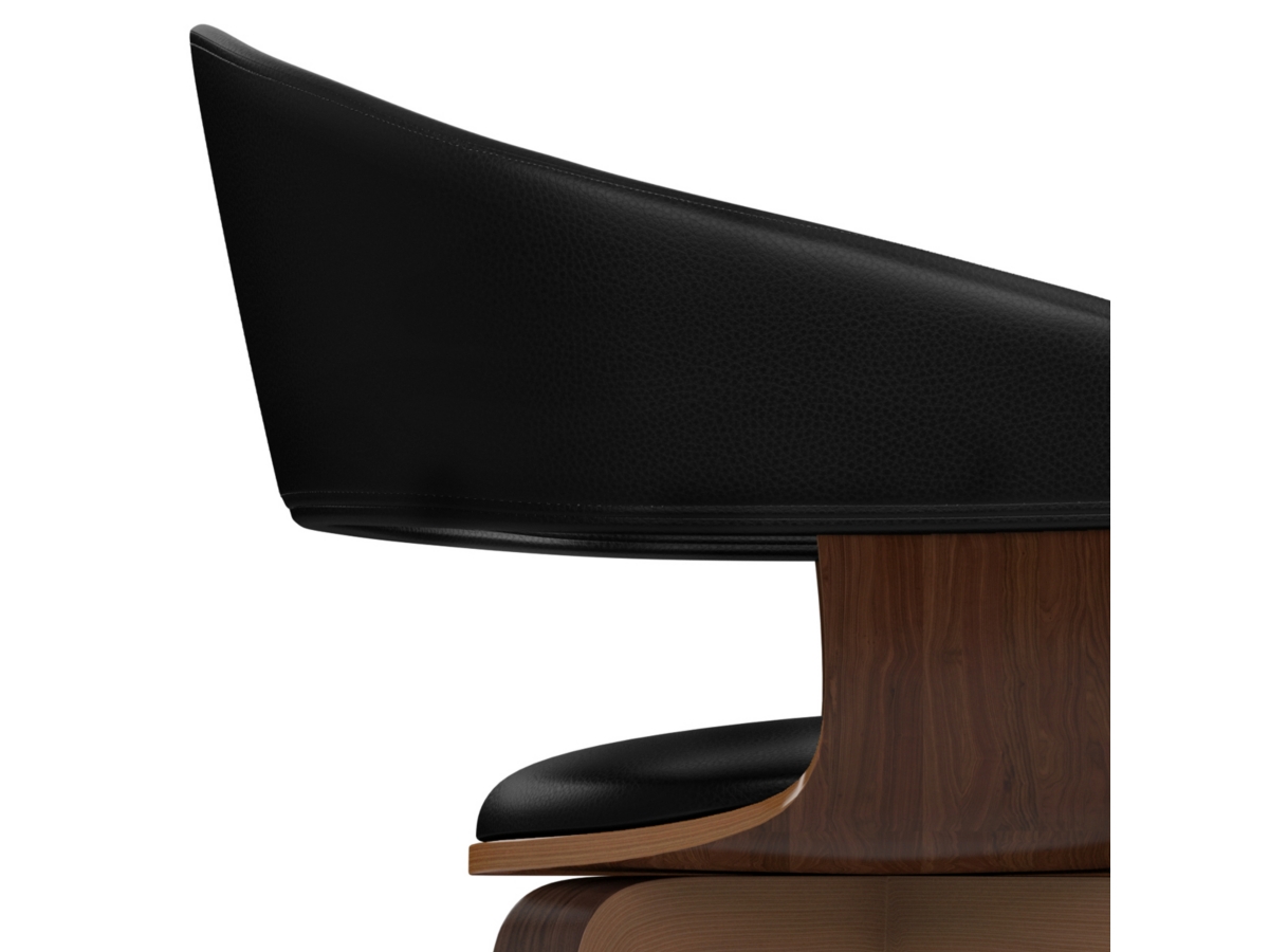 Simpli Home Lowell Dining Chair, Black, large