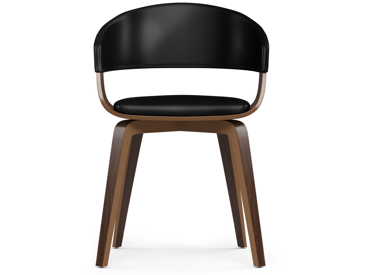 Simpli Home Lowell Dining Chair, Black, large