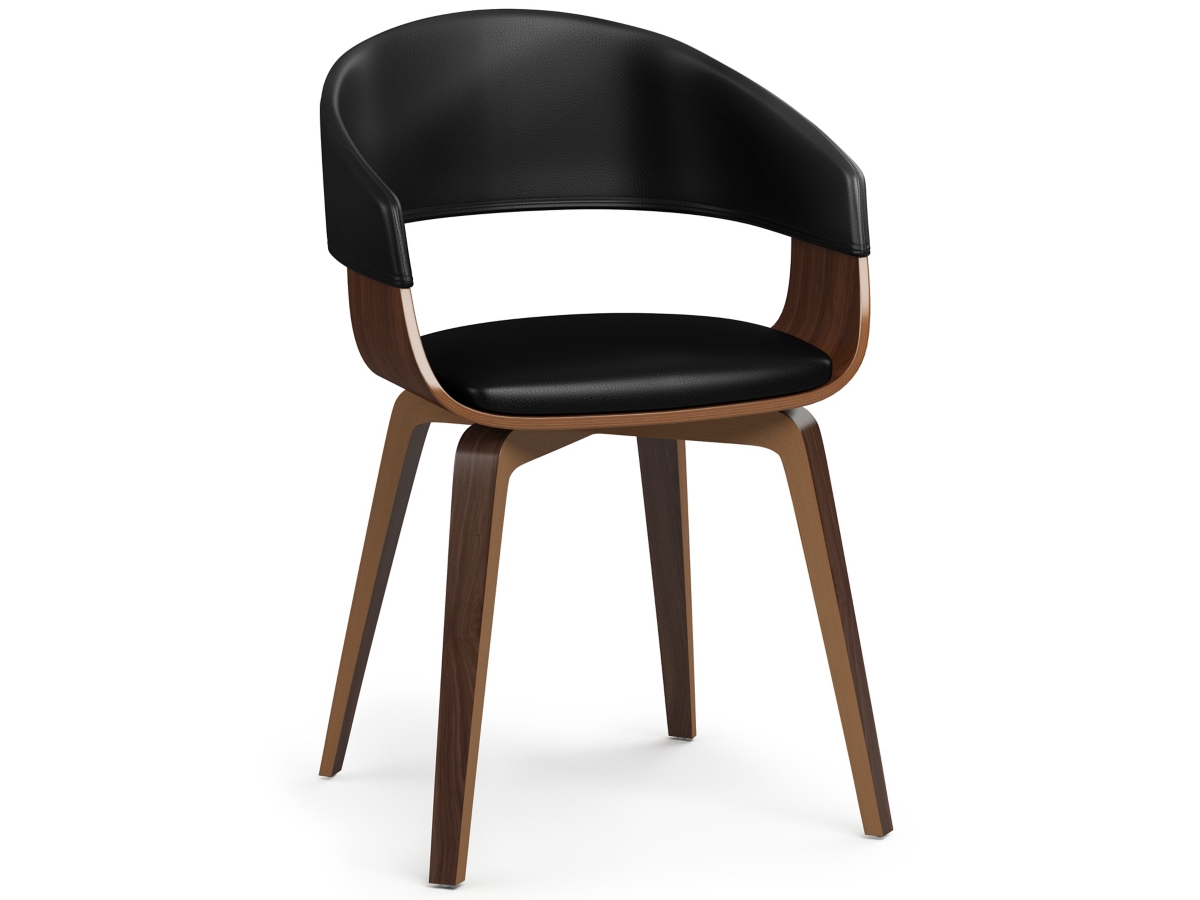 Simpli Home Lowell Dining Chair, Black, large