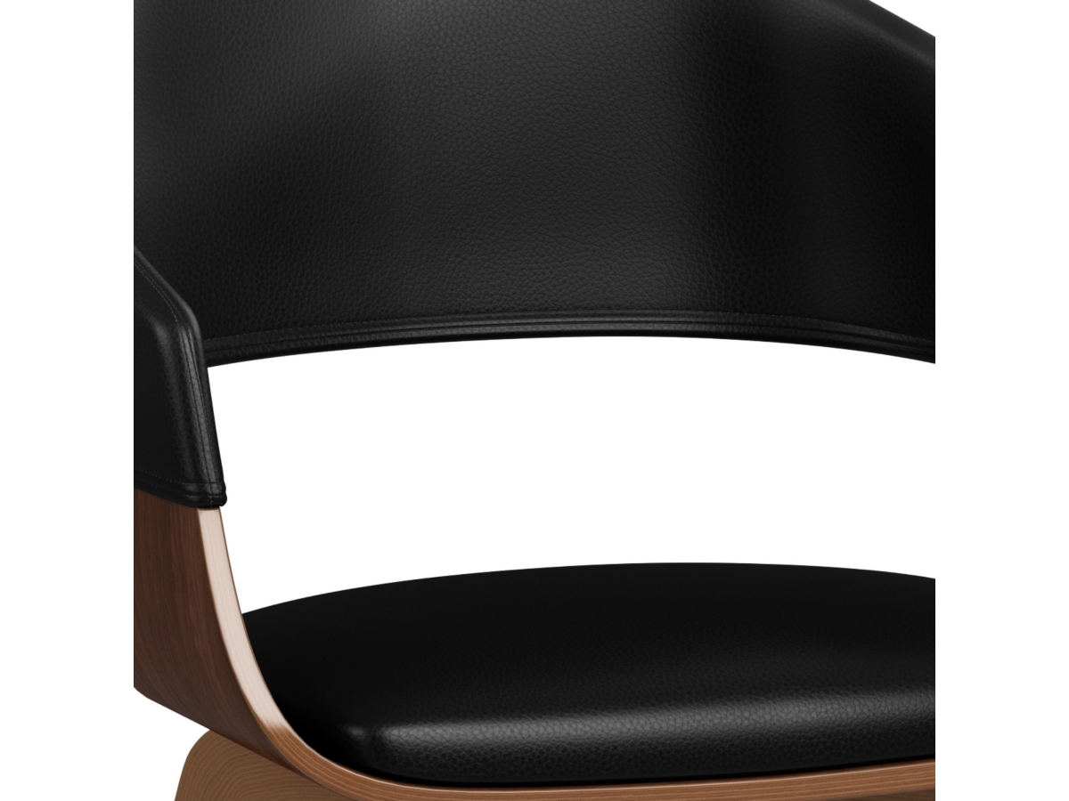 Simpli Home Lowell Dining Chair, Black, large