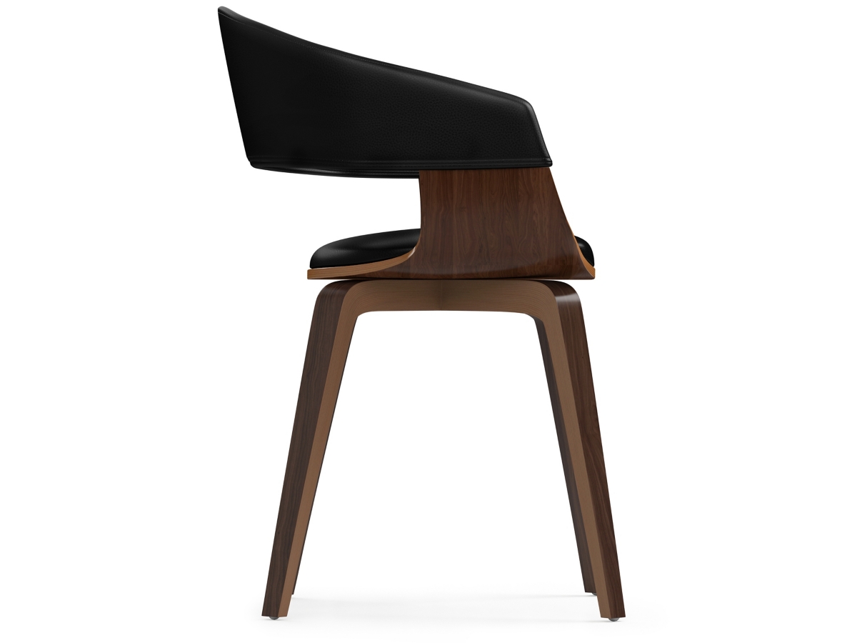 Simpli Home Lowell Dining Chair, Black, large