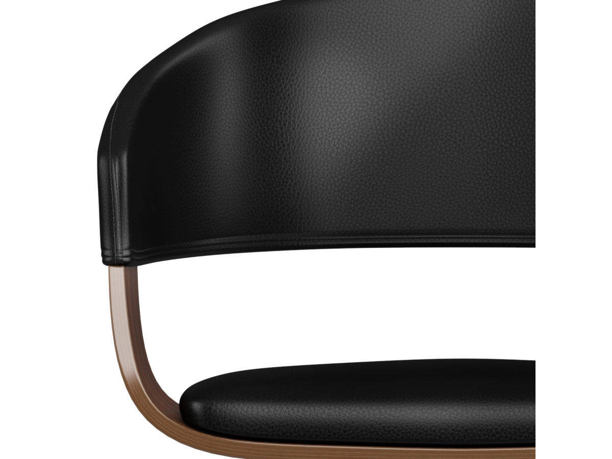 Simpli Home Lowell Dining Chair, Black, large