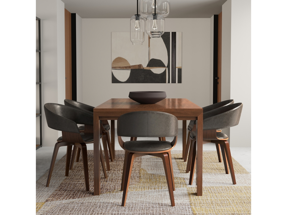 Simpli Home Lowell Dining Chair, Distressed Brown, large