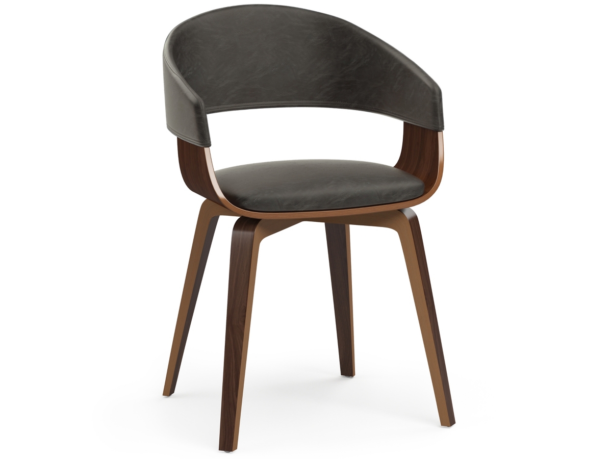 Simpli Home Lowell Dining Chair, Distressed Brown, large