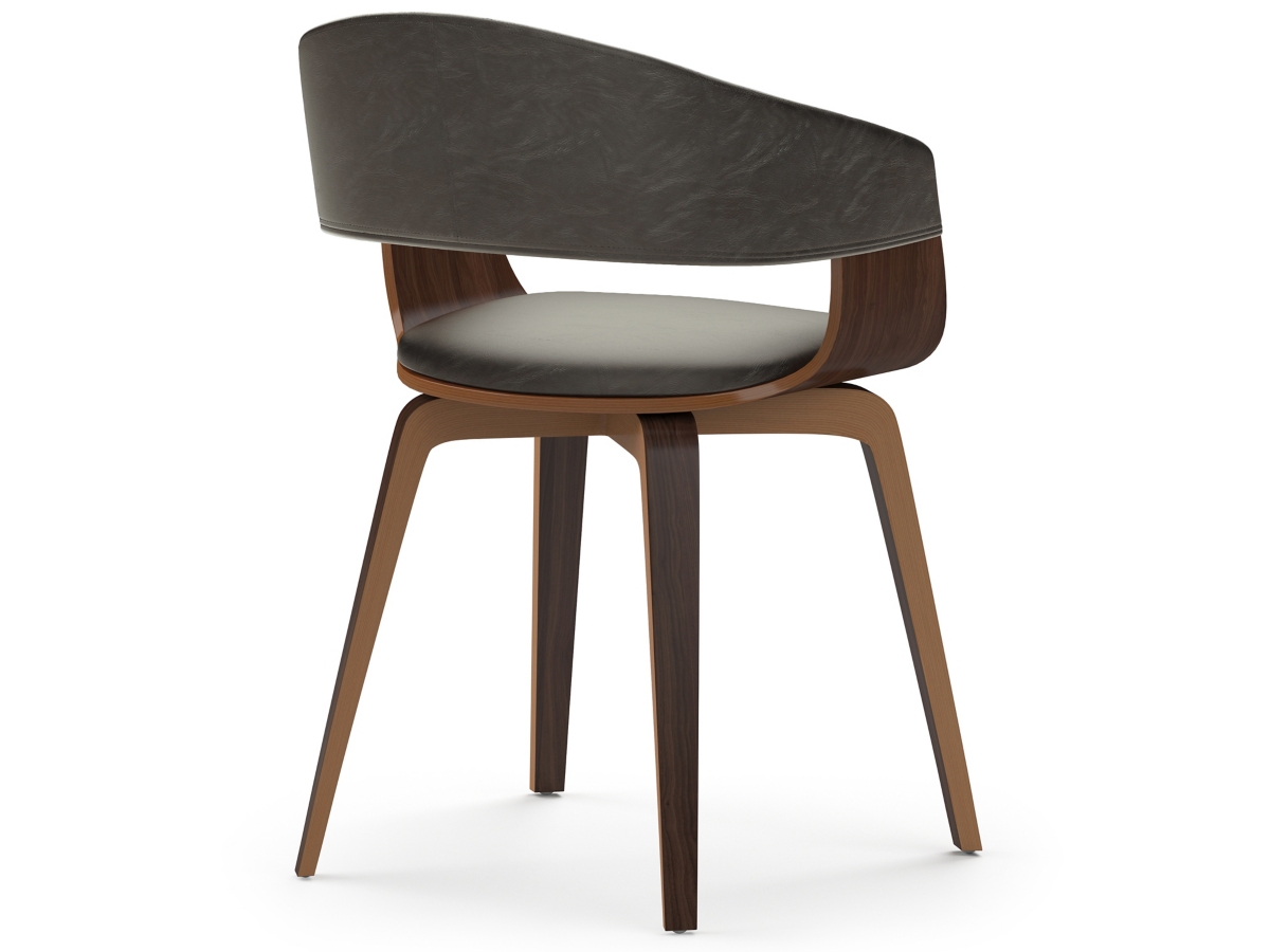 Simpli Home Lowell Dining Chair, Distressed Brown, large