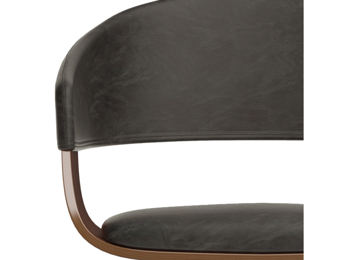 Simpli Home Lowell Dining Chair, Distressed Brown, large