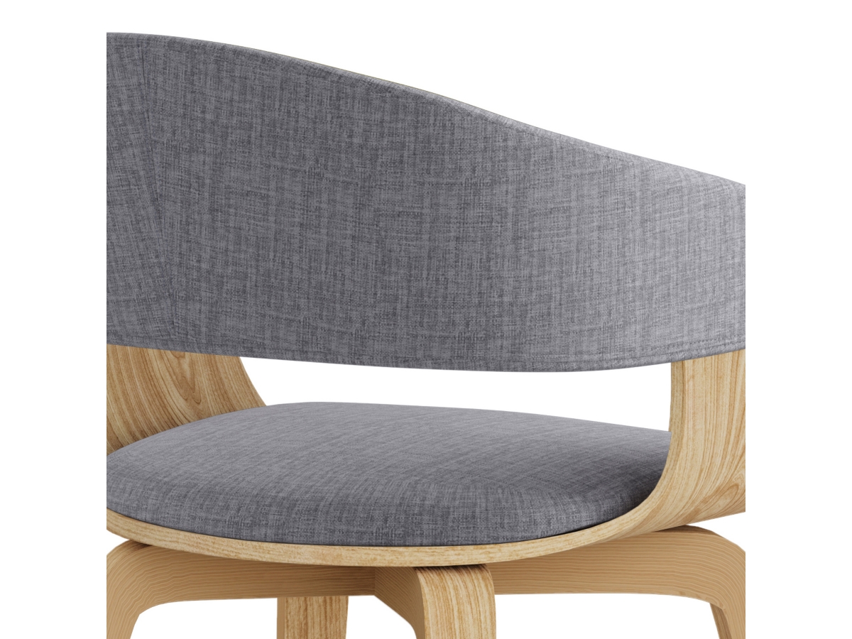 Simpli Home Lowell Dining Chair, Light Gray, large