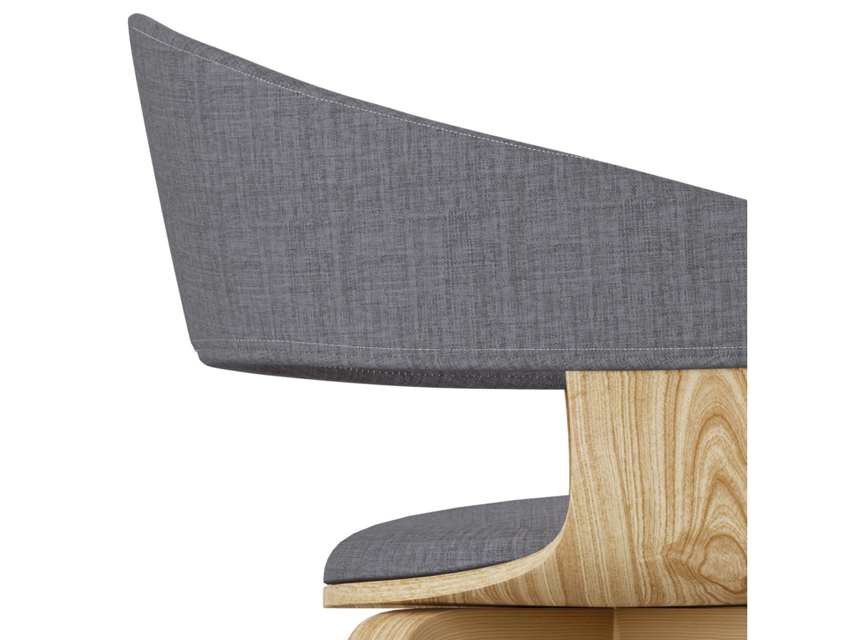 Simpli Home Lowell Dining Chair, Light Gray, large