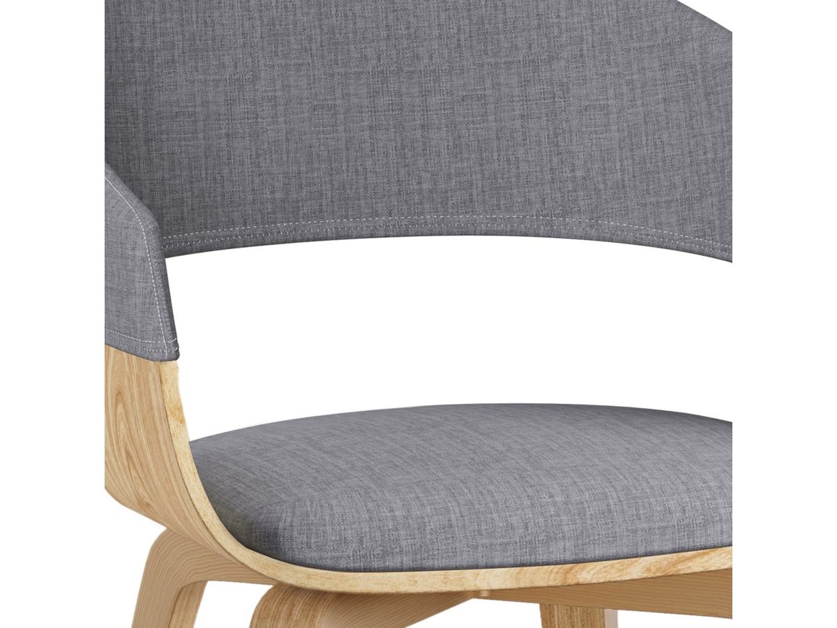 Simpli Home Lowell Dining Chair, Light Gray, large