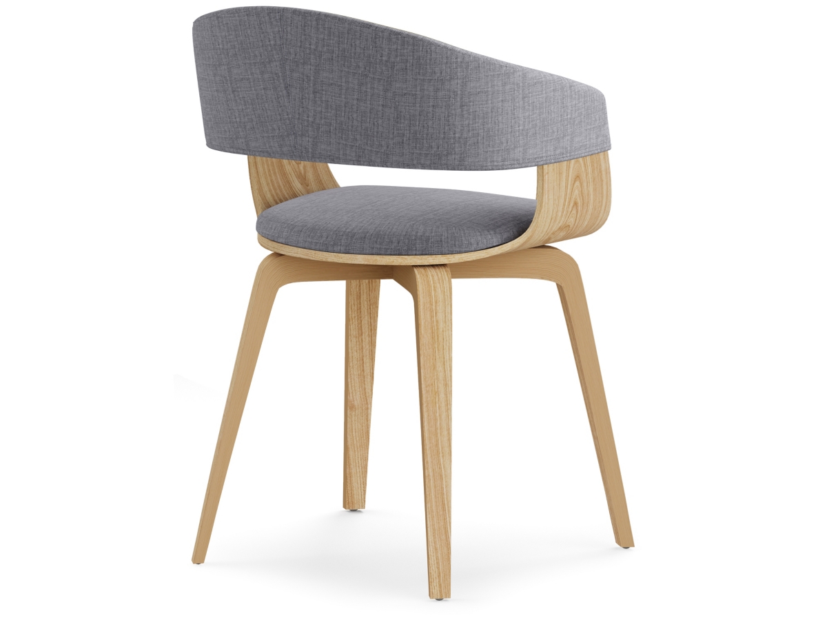 Simpli Home Lowell Dining Chair, Light Gray, large