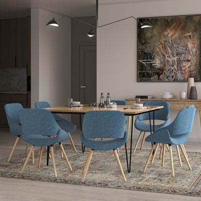 Simpli Home Malden Dining Chair, Denim Blue, rollover