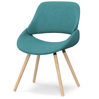 Simpli Home Malden Dining Chair, Turquoise Blue, large