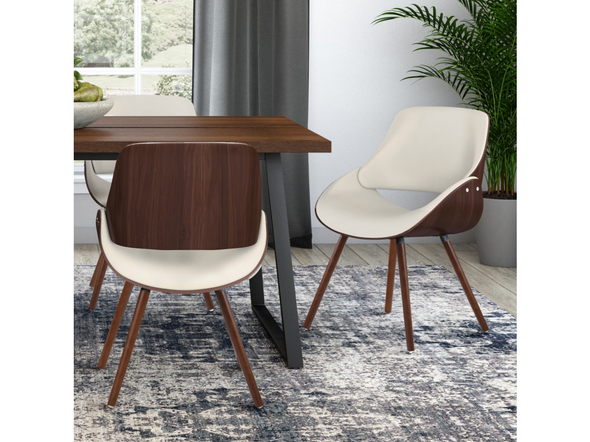 Simpli Home Malden Dining Chair with Hard Back, Cream, large