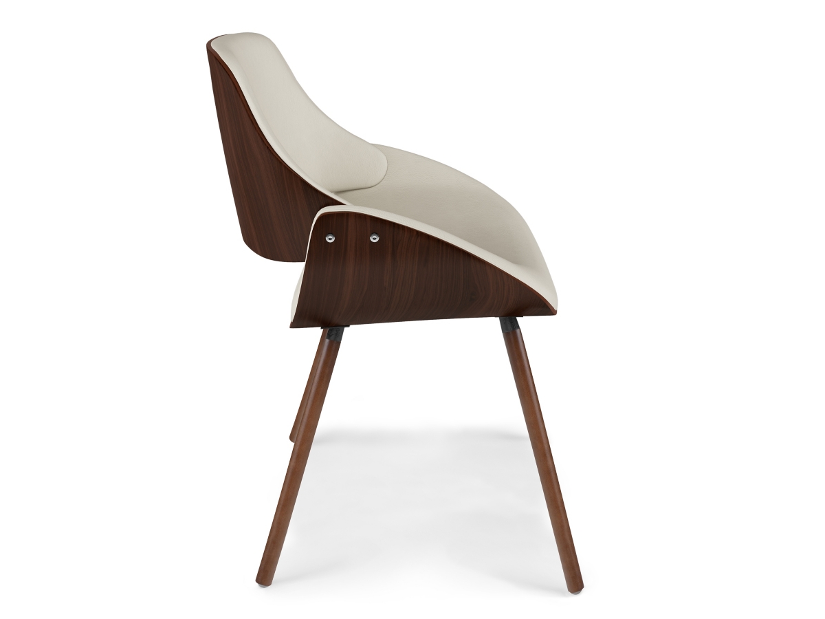 Simpli Home Malden Dining Chair with Hard Back, Cream, large