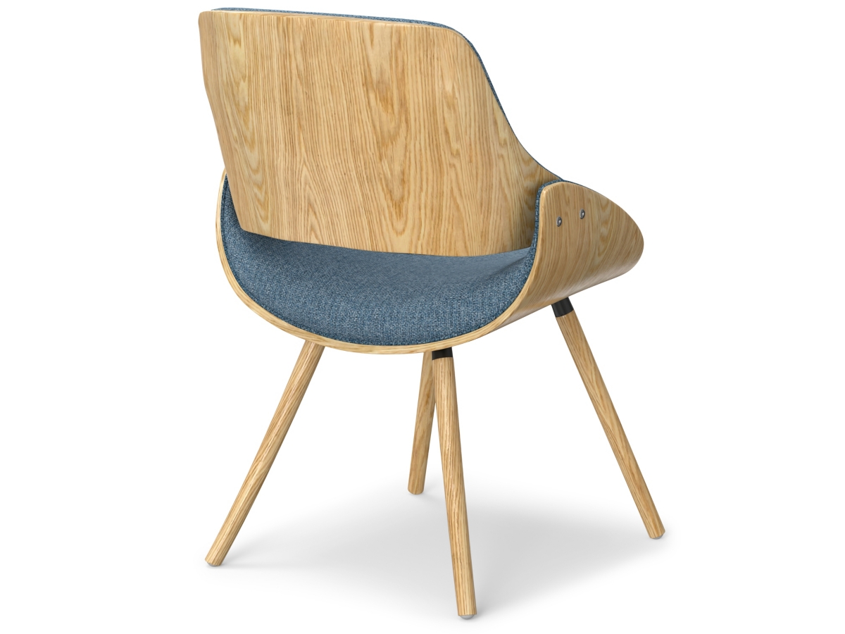 Simpli Home Malden Dining Chair with Hard Back, Denim Blue, large