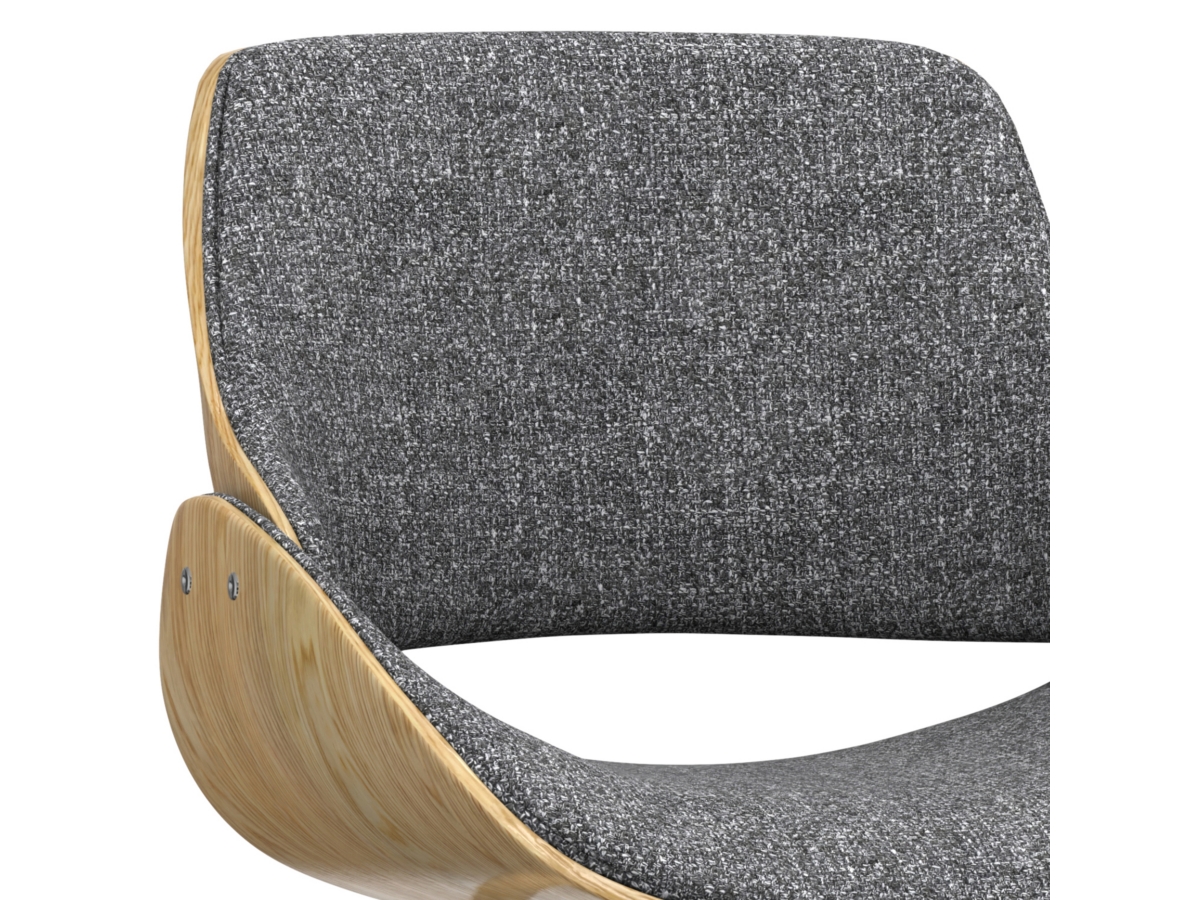 Simpli Home Malden Dining Chair with Hard Back, Gray, large