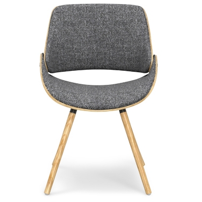 Simpli Home Malden Dining Chair with Hard Back, Gray, large