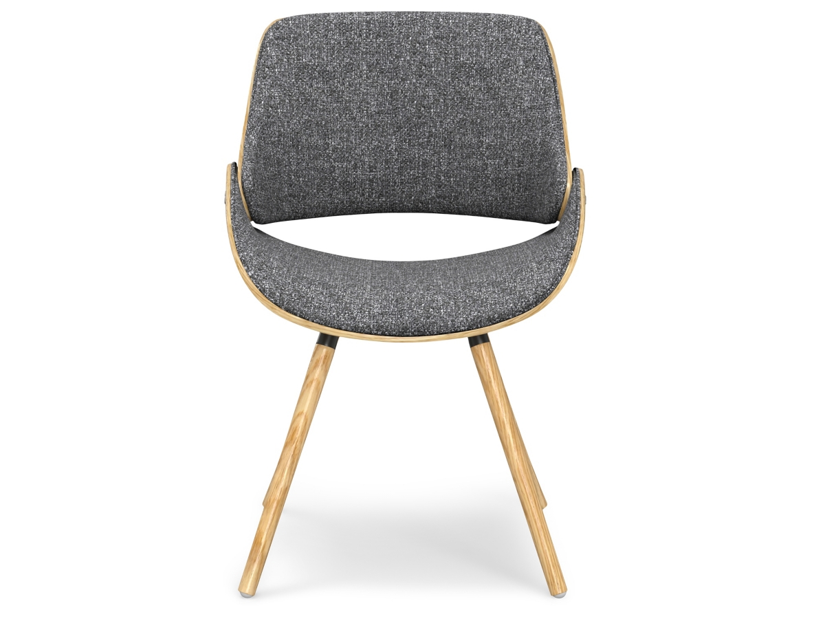 Simpli Home Malden Dining Chair with Hard Back, Gray, large