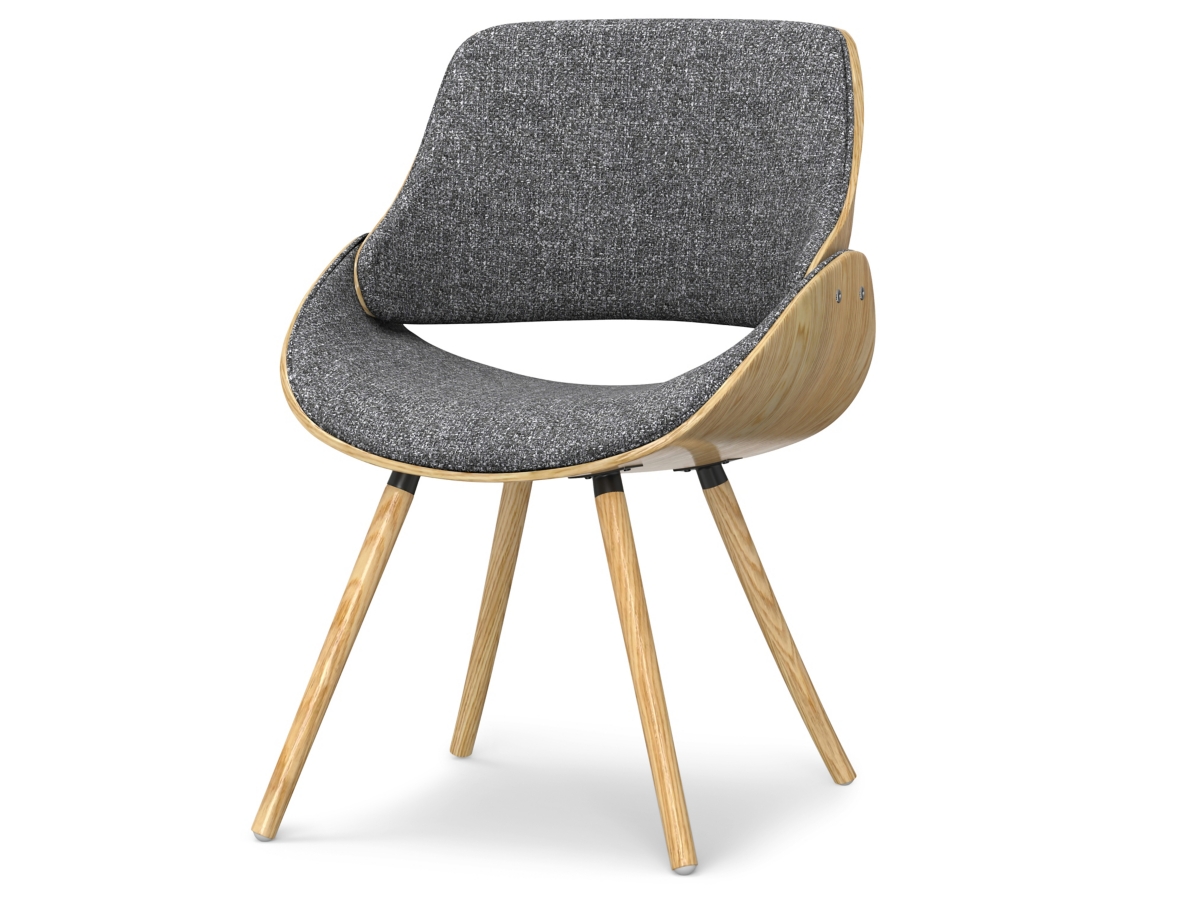 Simpli Home Malden Dining Chair with Hard Back, Gray, large
