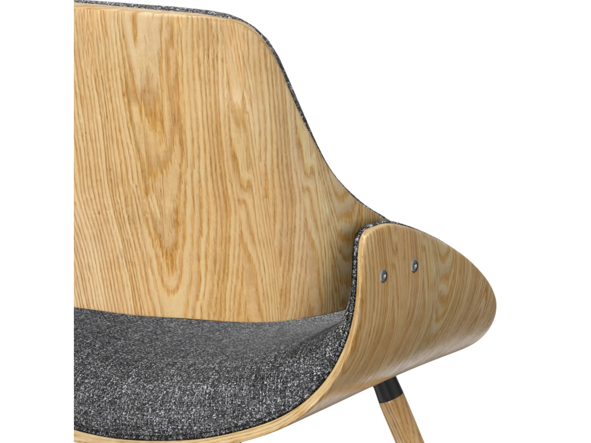 Simpli Home Malden Dining Chair with Hard Back, Gray, large