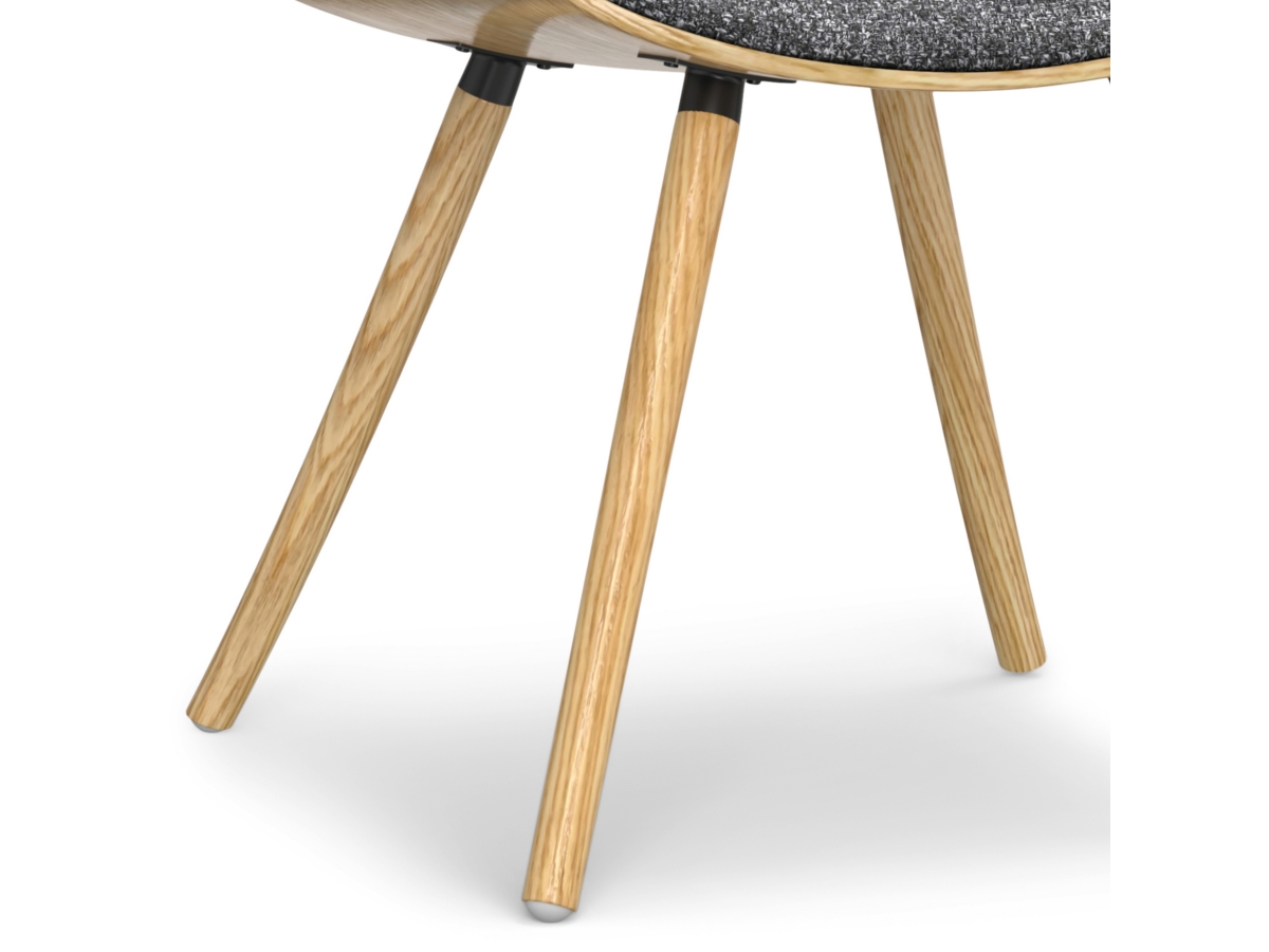 Simpli Home Malden Dining Chair with Hard Back, Gray, large