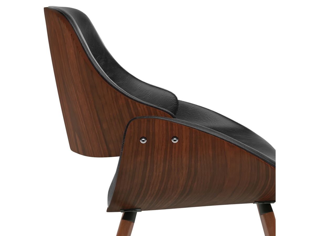 Simpli Home Malden Dining Chair with Hard Back, Distressed Black, large