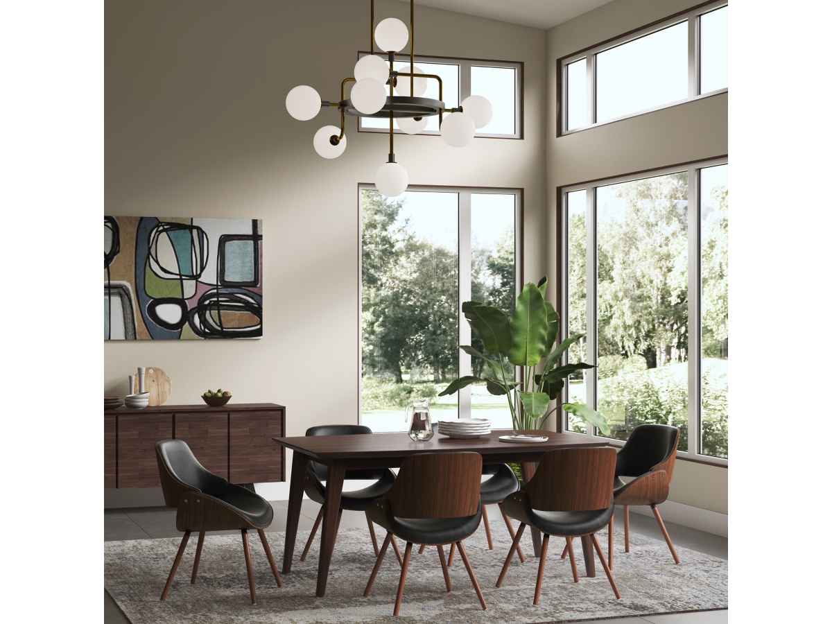 Simpli Home Malden Dining Chair with Hard Back, Distressed Black, large