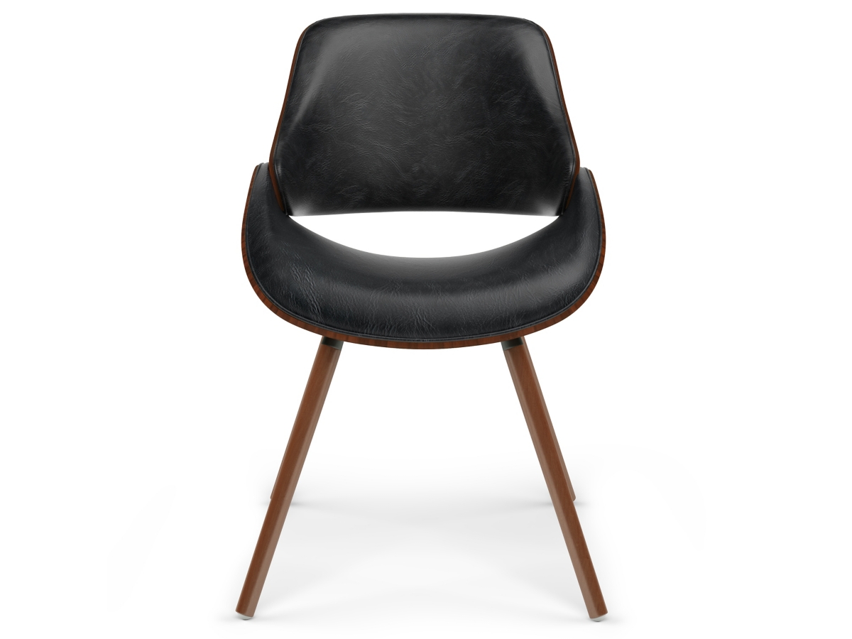 Simpli Home Malden Dining Chair with Hard Back, Distressed Black, large