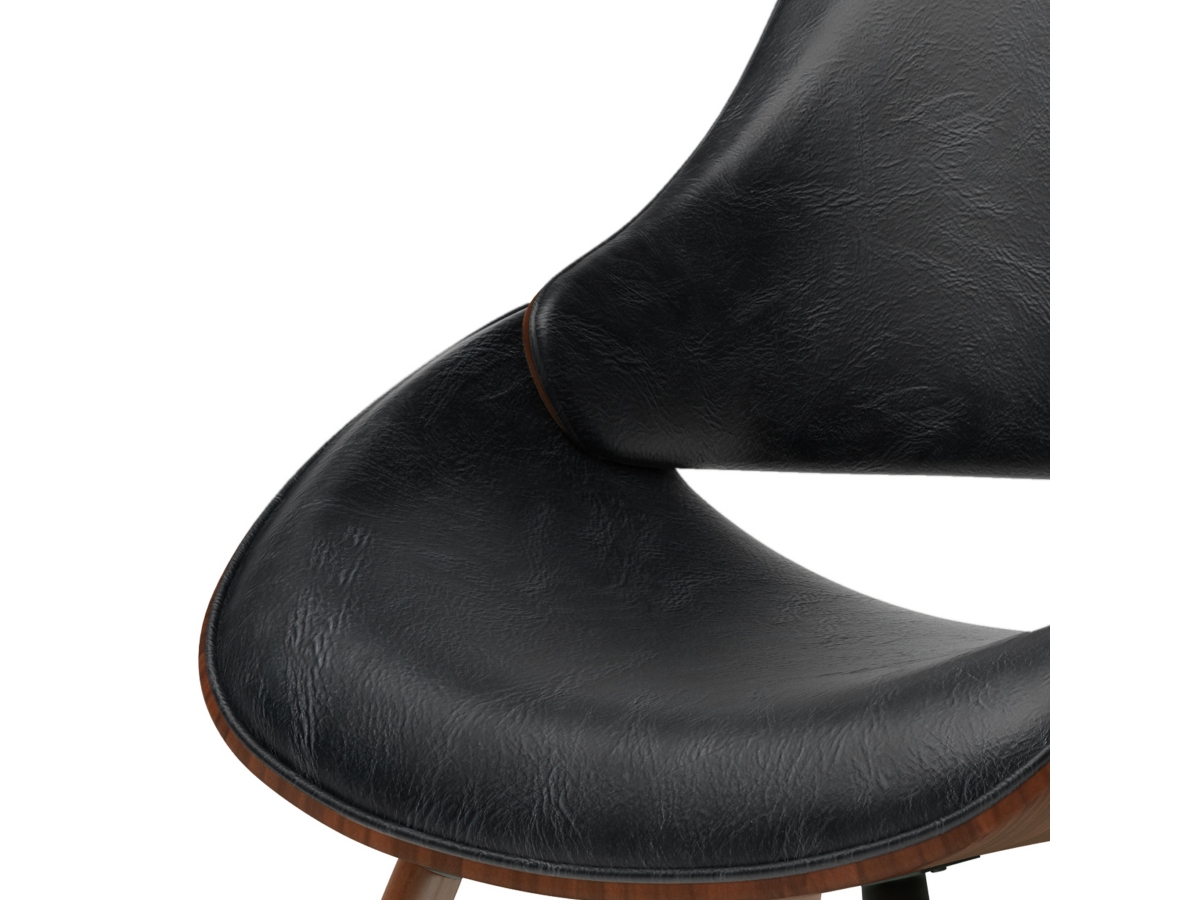 Simpli Home Malden Dining Chair with Hard Back, Distressed Black, large